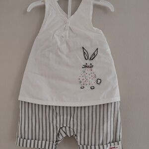 Ellen Degeneres White and Gray Kids One Piece